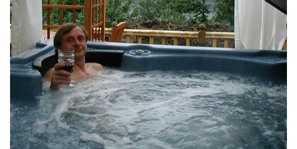 hot tub relaxing